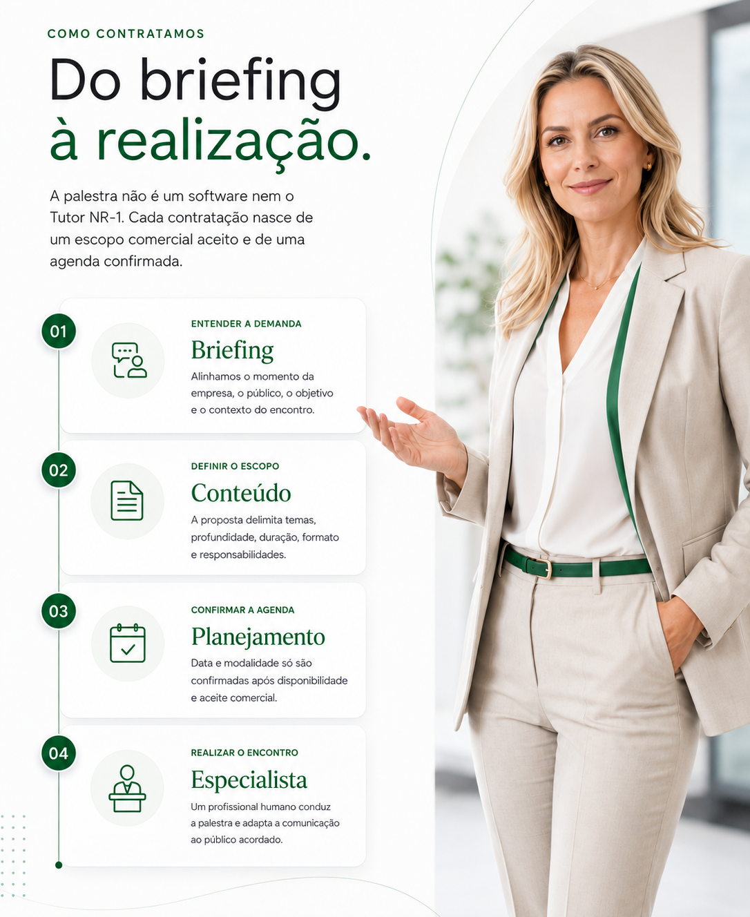 Como contratamos uma palestra: briefing, conteúdo, planejamento e especialista