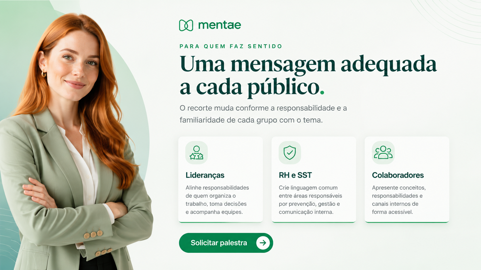 Uma mensagem adequada a cada público para palestras NR-1